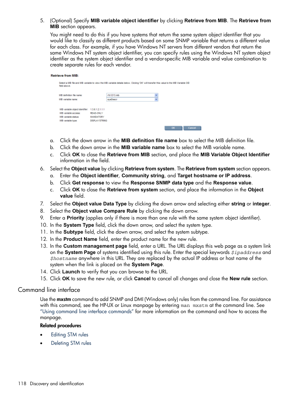 Command line interface | HP Systems Insight Manager User Manual | Page 118 / 679