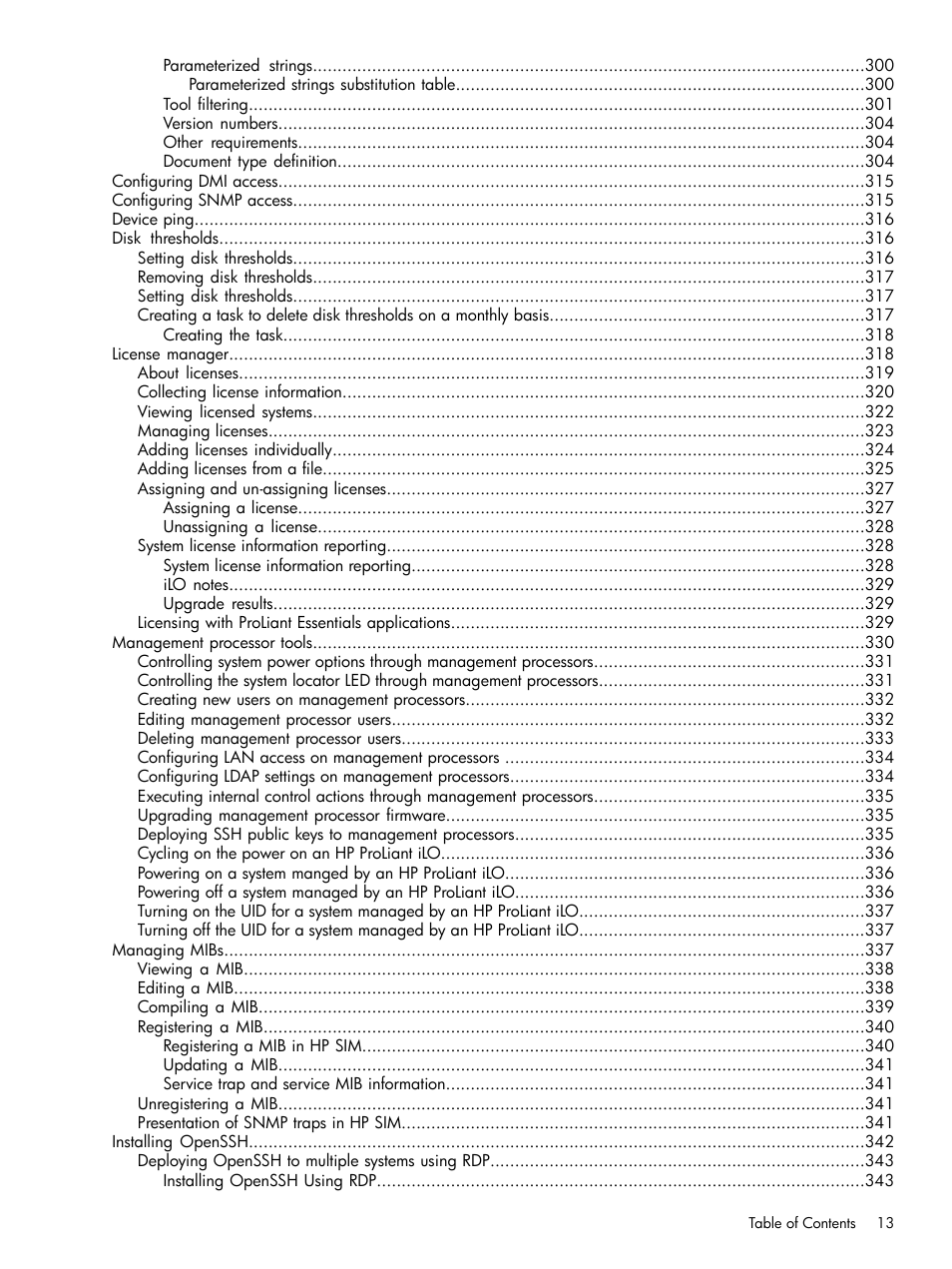 HP Systems Insight Manager User Manual | Page 13 / 679