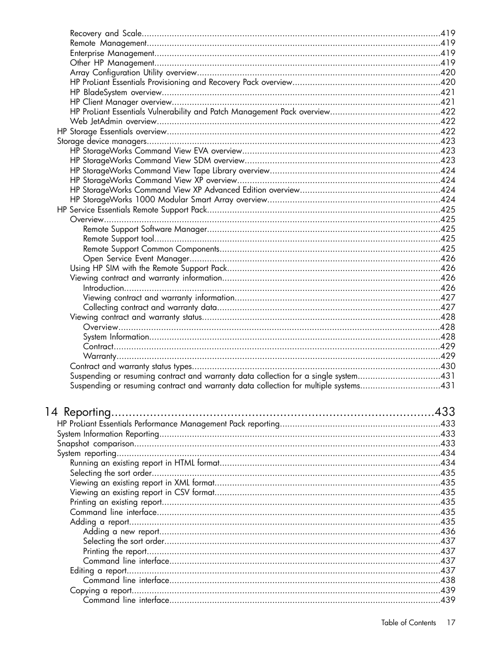 14 reporting | HP Systems Insight Manager User Manual | Page 17 / 679