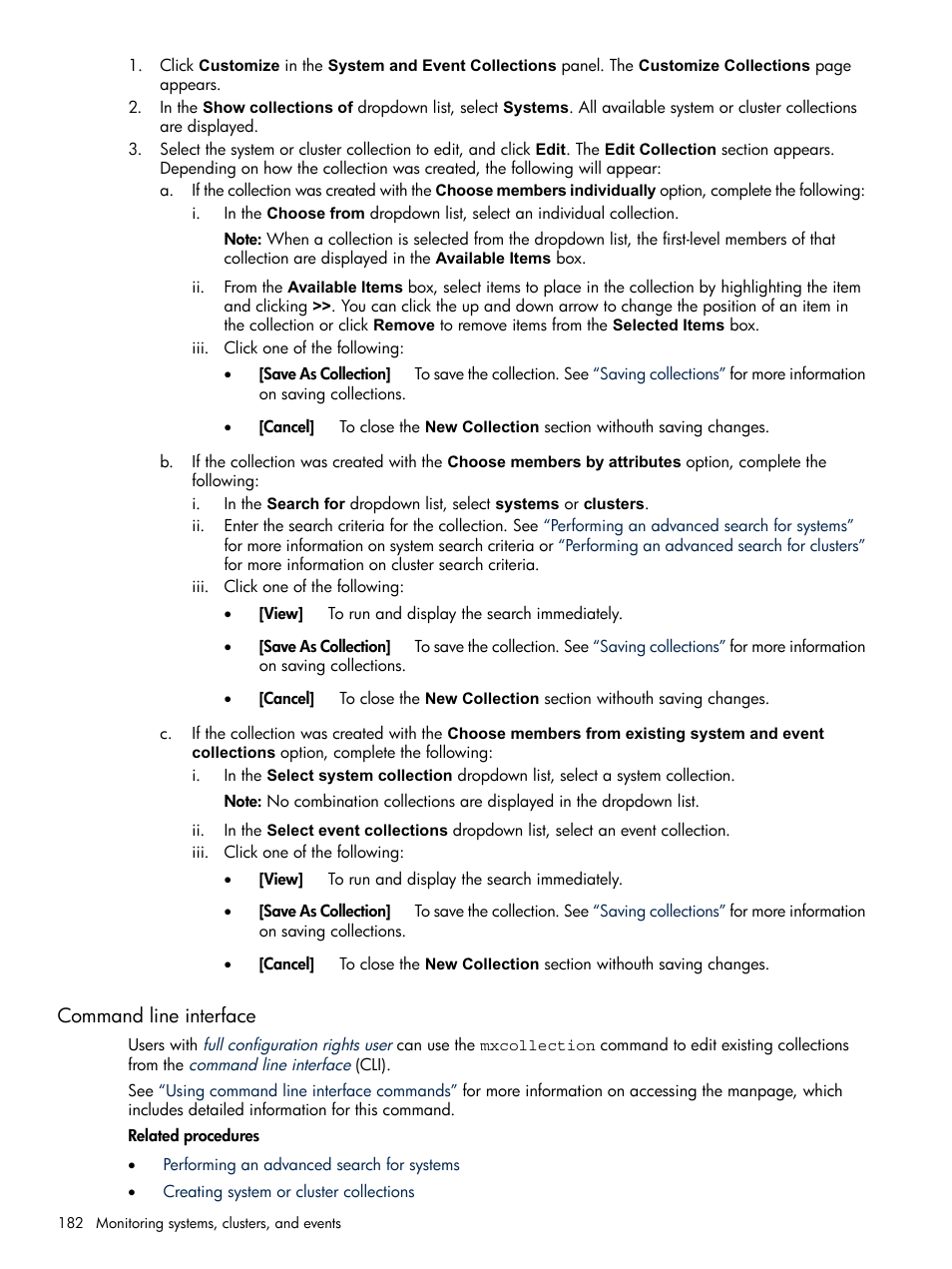 Command line interface | HP Systems Insight Manager User Manual | Page 182 / 679