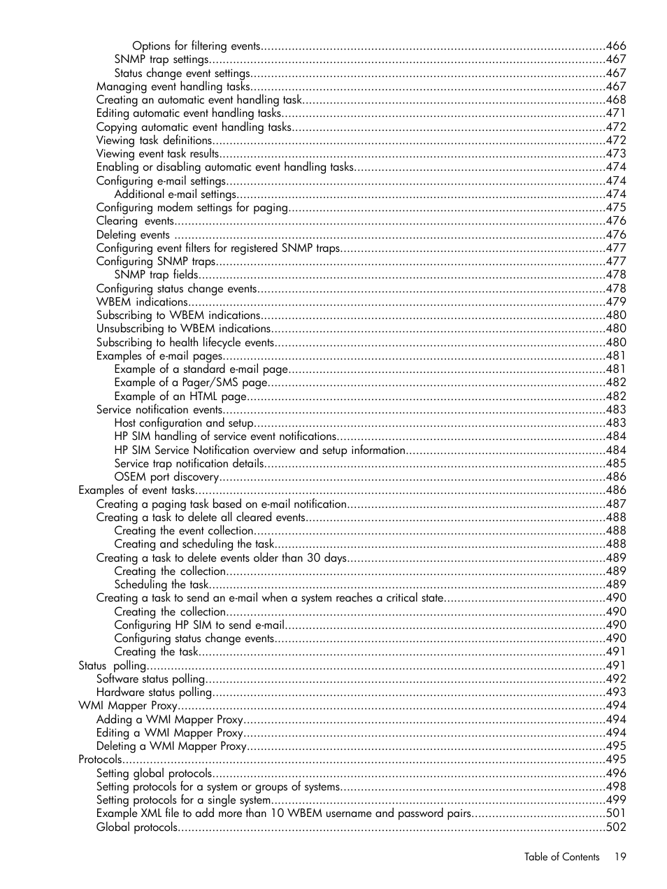 HP Systems Insight Manager User Manual | Page 19 / 679