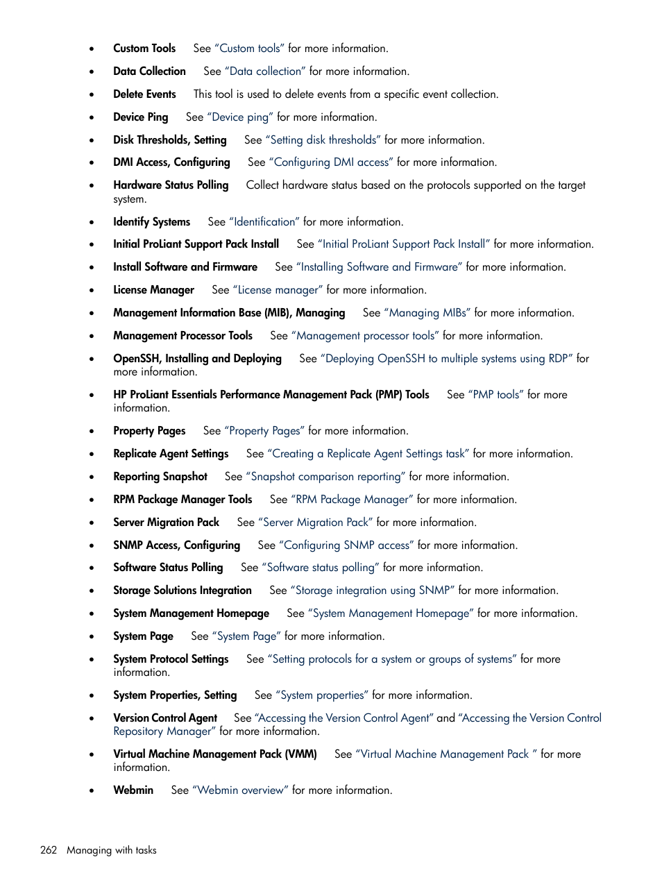 HP Systems Insight Manager User Manual | Page 262 / 679