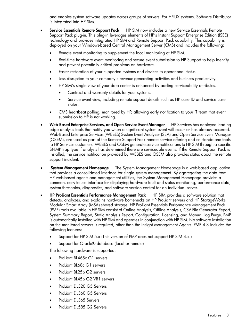 HP Systems Insight Manager User Manual | Page 31 / 679