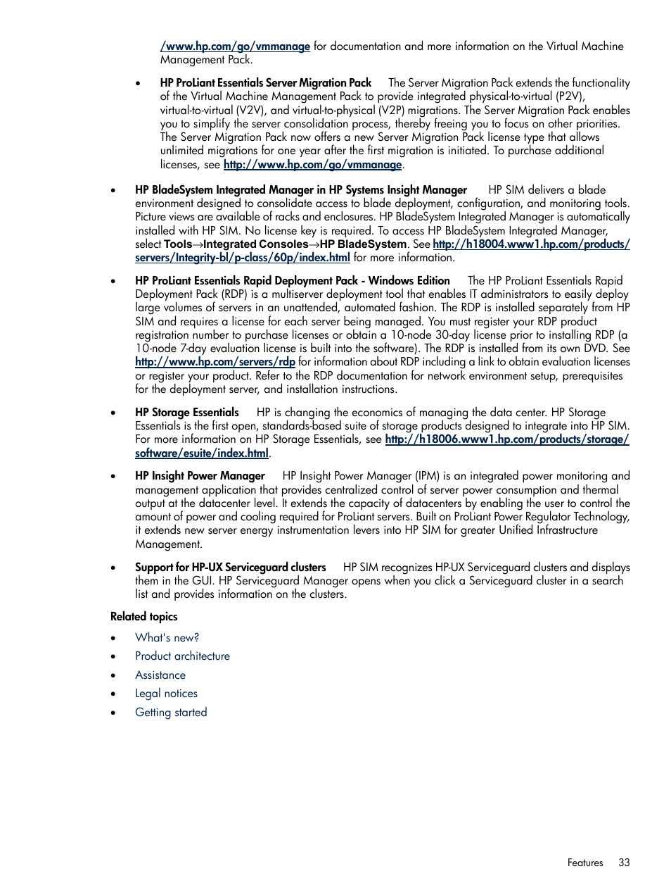 HP Systems Insight Manager User Manual | Page 33 / 679