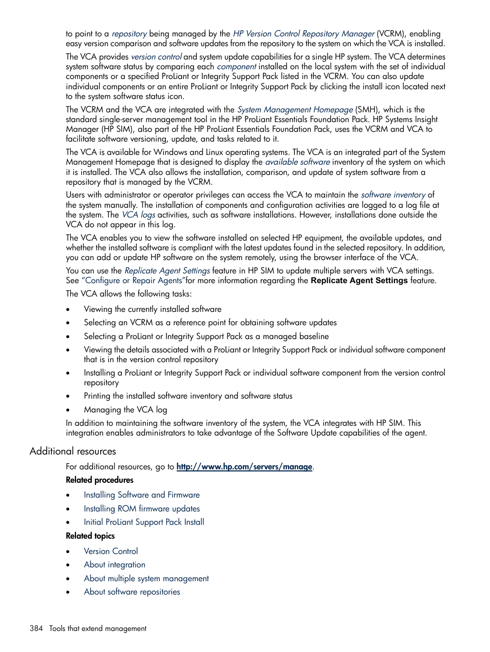 Additional resources | HP Systems Insight Manager User Manual | Page 384 / 679
