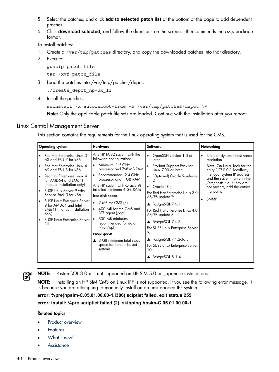 Linux central management server | HP Systems Insight Manager User Manual | Page 40 / 679