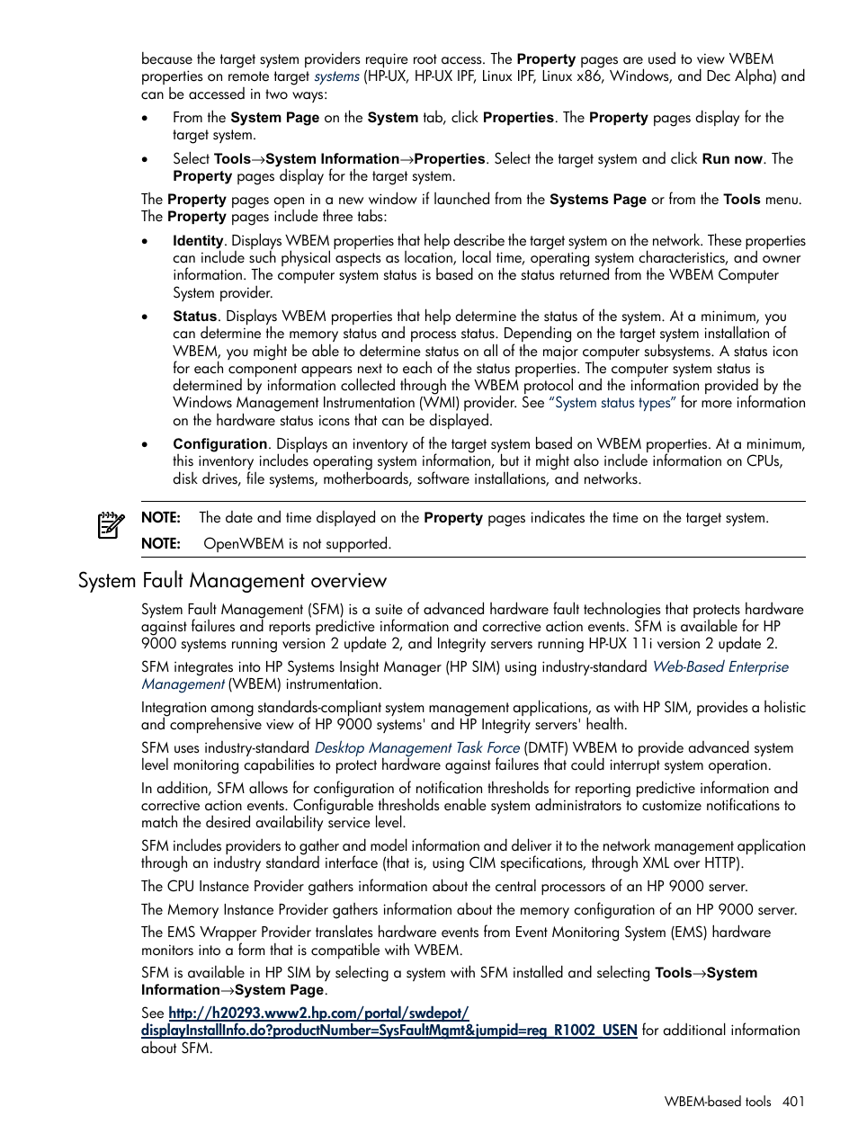System fault management overview | HP Systems Insight Manager User Manual | Page 401 / 679