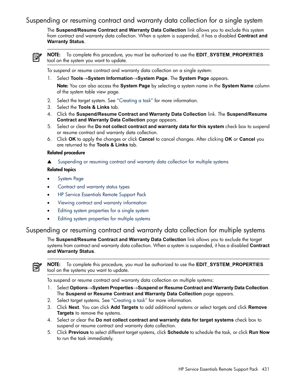 Suspending | HP Systems Insight Manager User Manual | Page 431 / 679