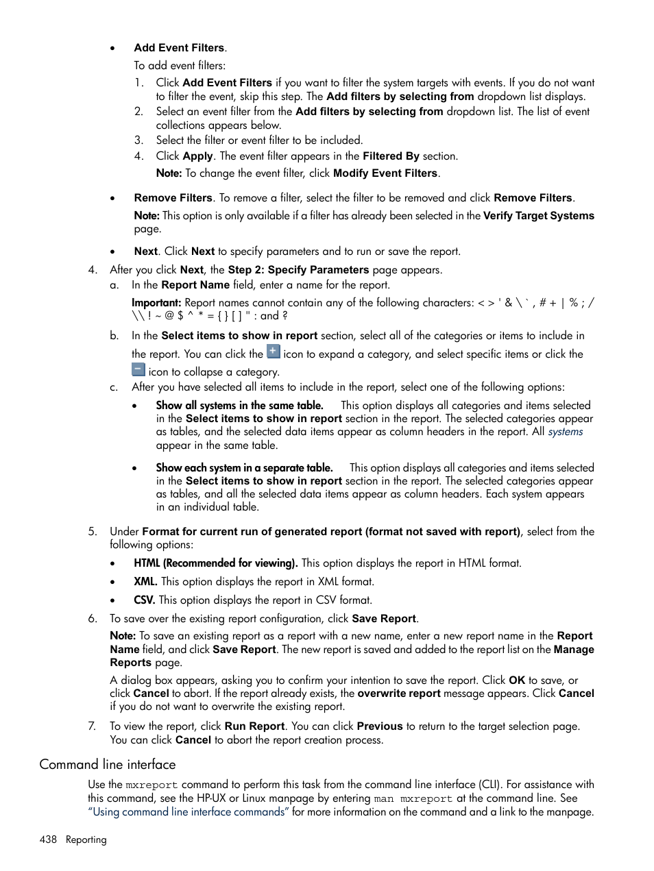 Command line interface | HP Systems Insight Manager User Manual | Page 438 / 679