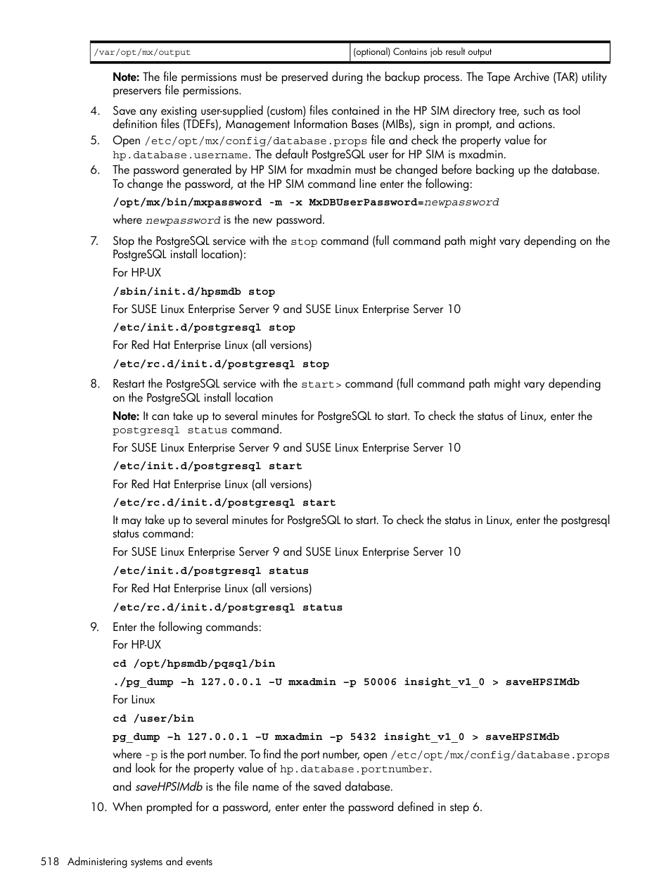 HP Systems Insight Manager User Manual | Page 518 / 679