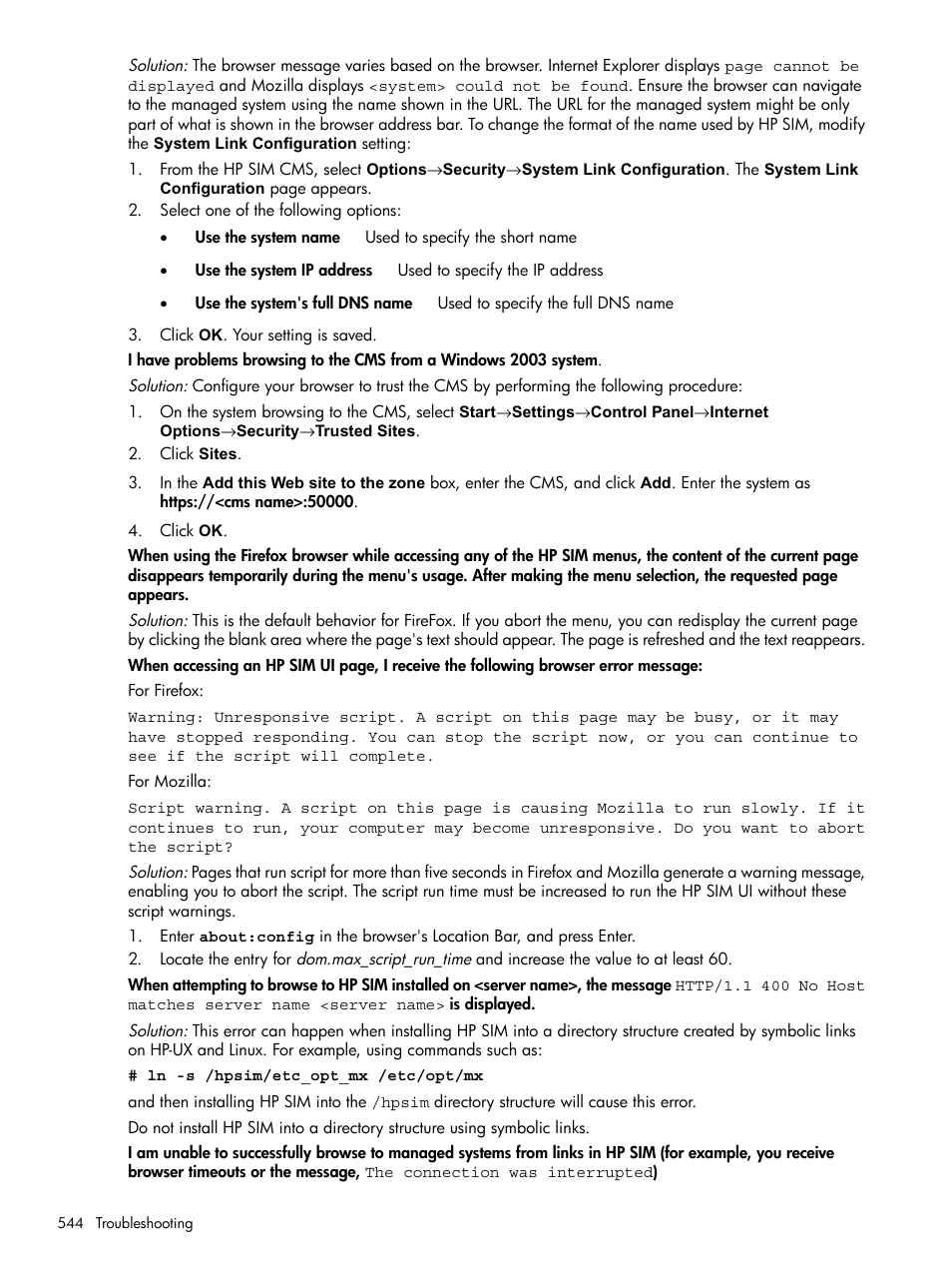 HP Systems Insight Manager User Manual | Page 544 / 679