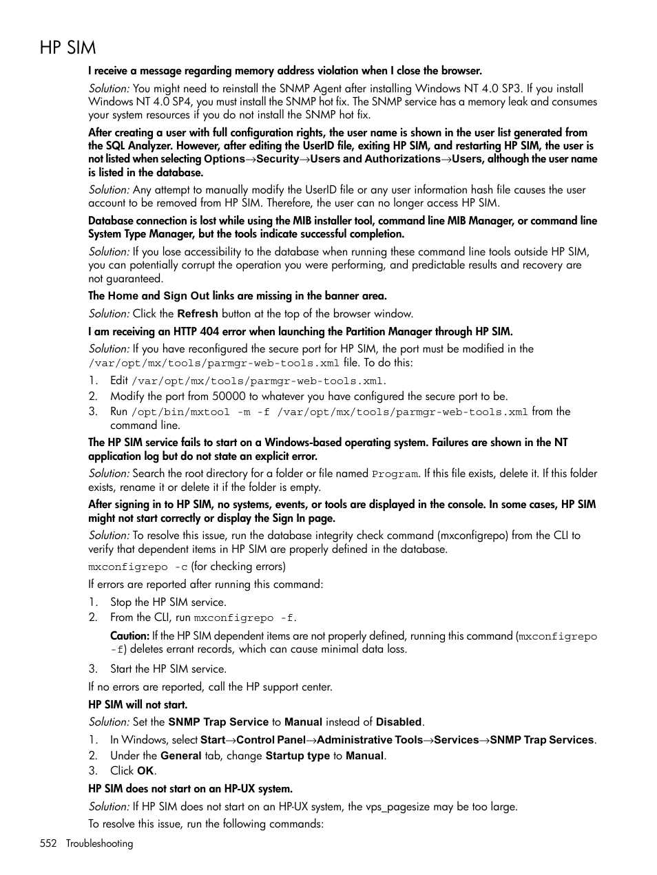 Hp sim | HP Systems Insight Manager User Manual | Page 552 / 679