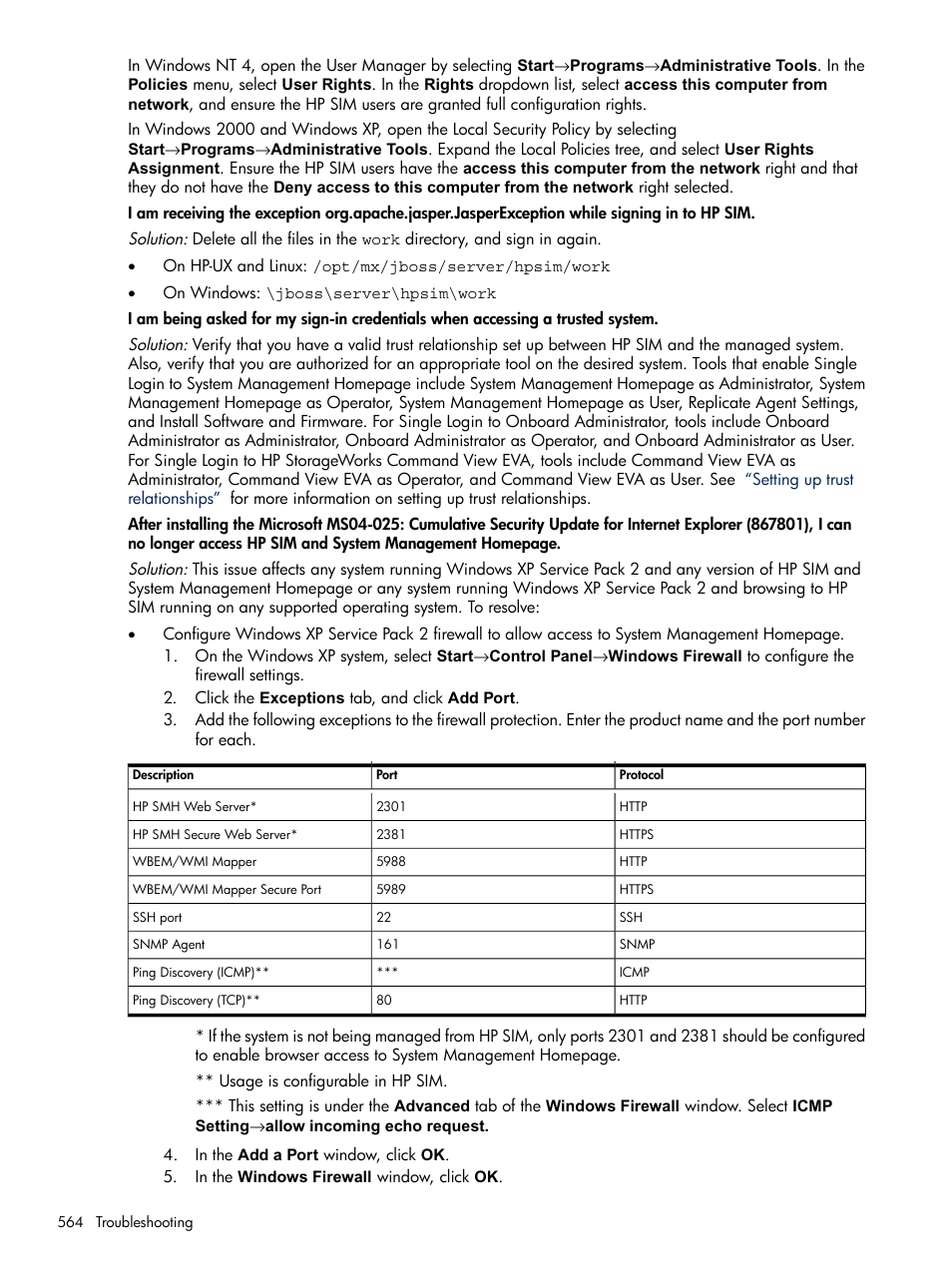 HP Systems Insight Manager User Manual | Page 564 / 679
