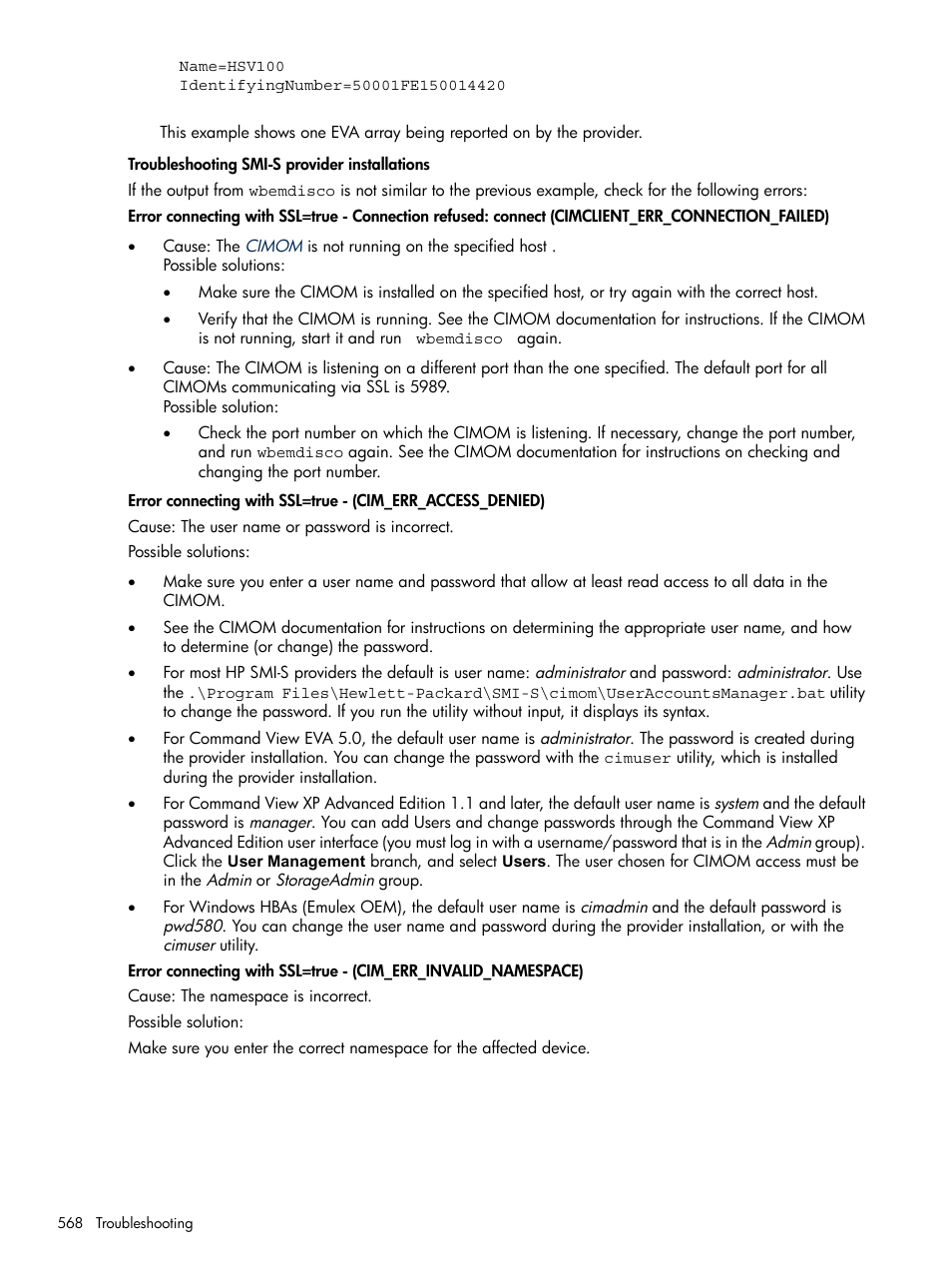 HP Systems Insight Manager User Manual | Page 568 / 679