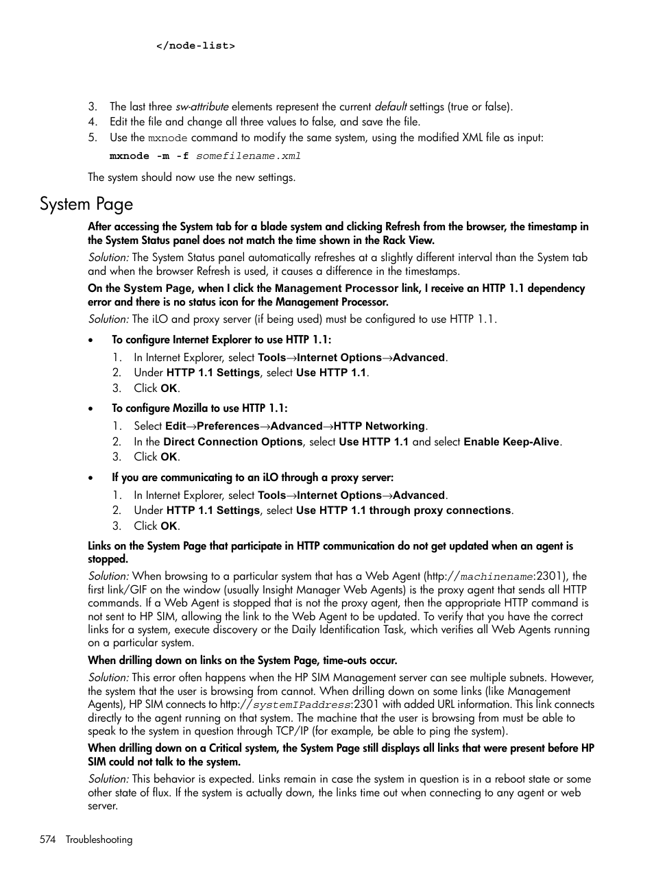 System page | HP Systems Insight Manager User Manual | Page 574 / 679