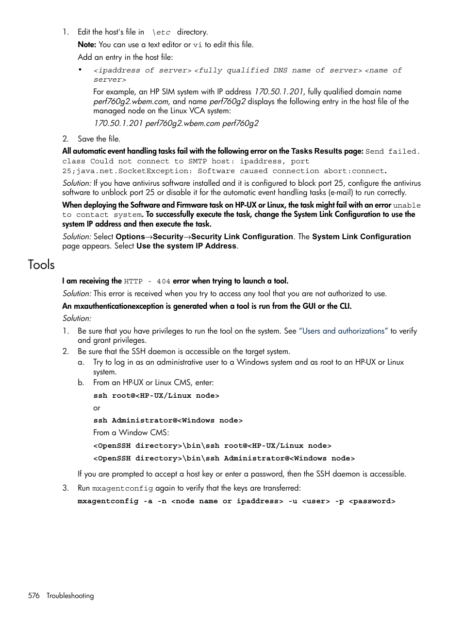 Tools | HP Systems Insight Manager User Manual | Page 576 / 679