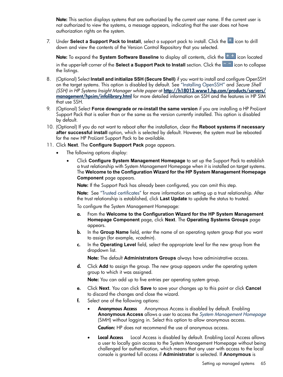 HP Systems Insight Manager User Manual | Page 65 / 679