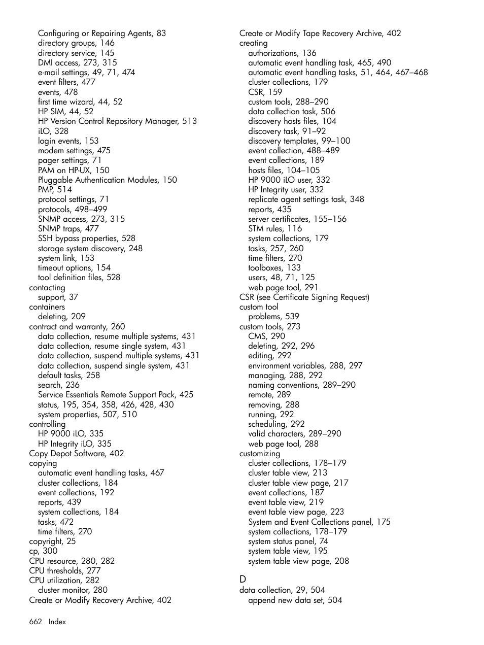 HP Systems Insight Manager User Manual | Page 662 / 679