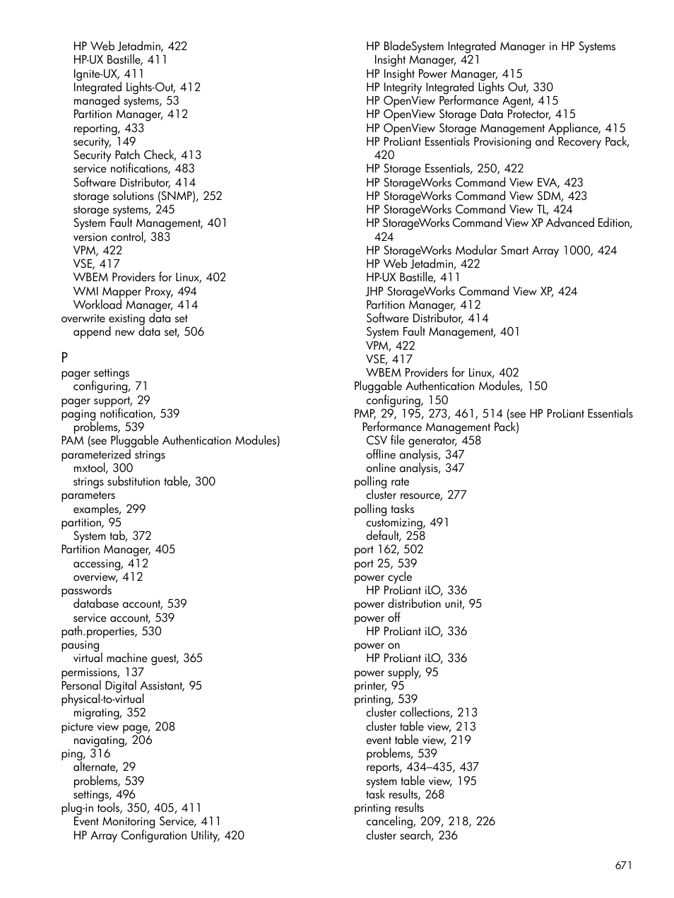HP Systems Insight Manager User Manual | Page 671 / 679