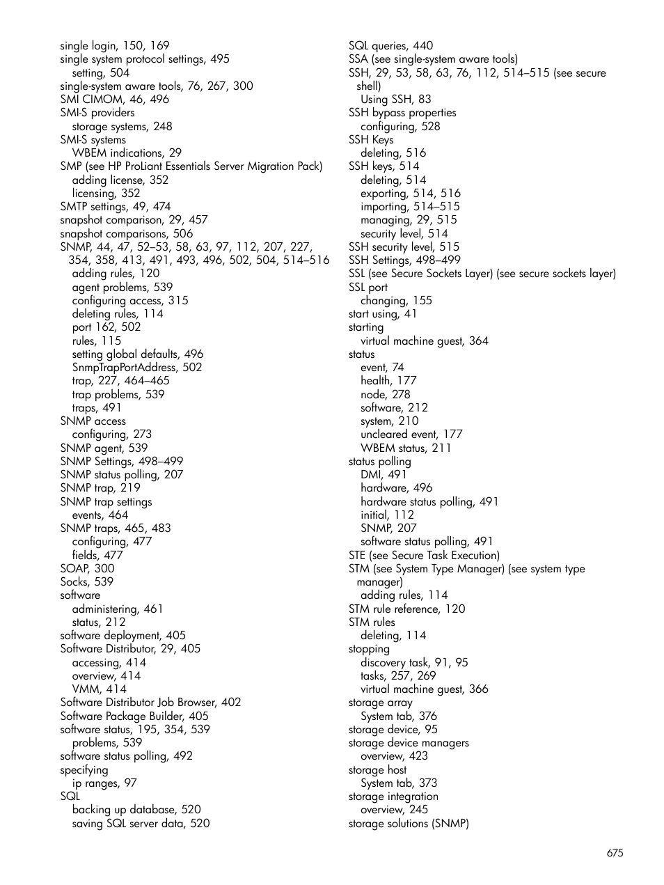 HP Systems Insight Manager User Manual | Page 675 / 679