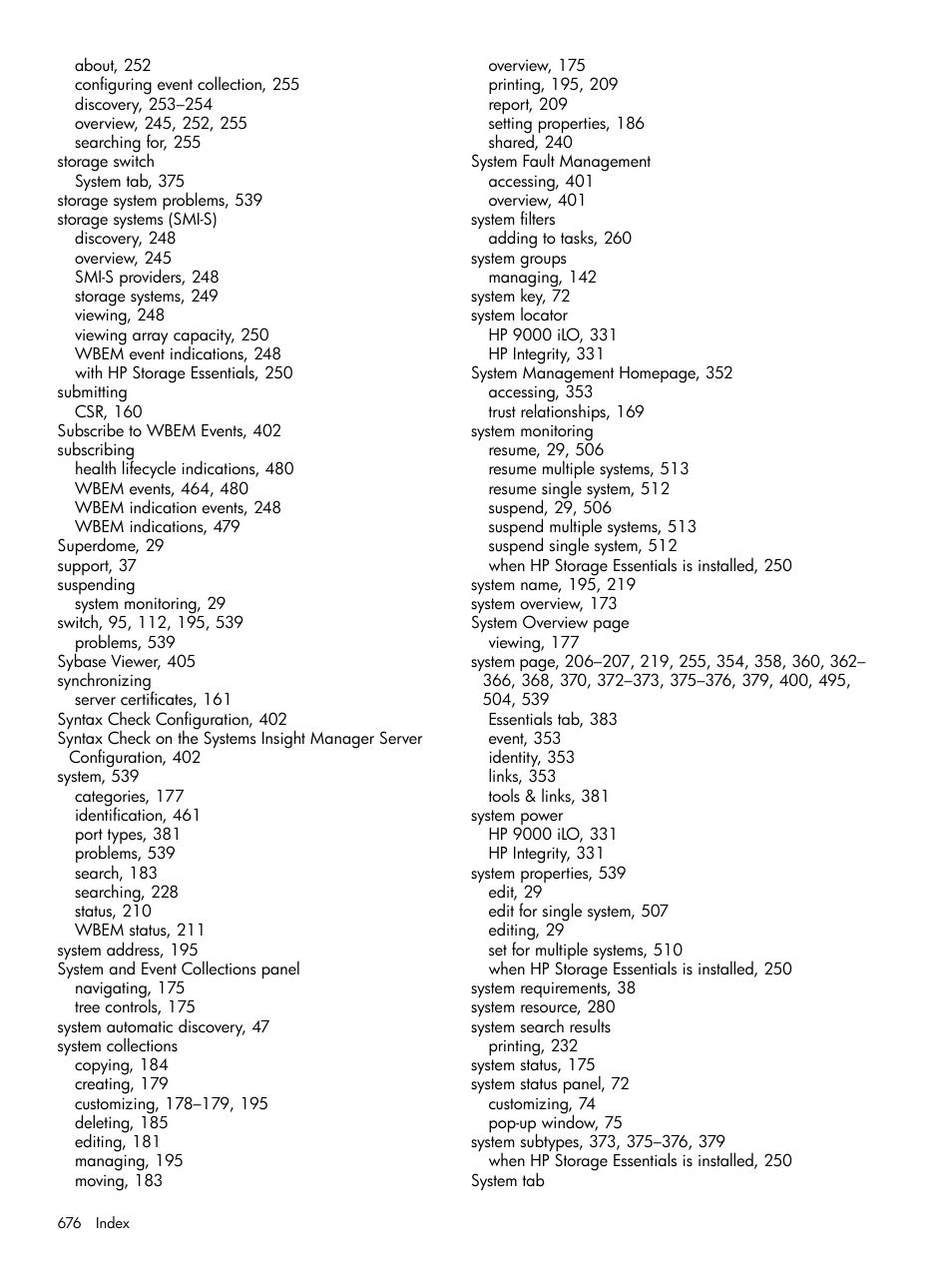 HP Systems Insight Manager User Manual | Page 676 / 679