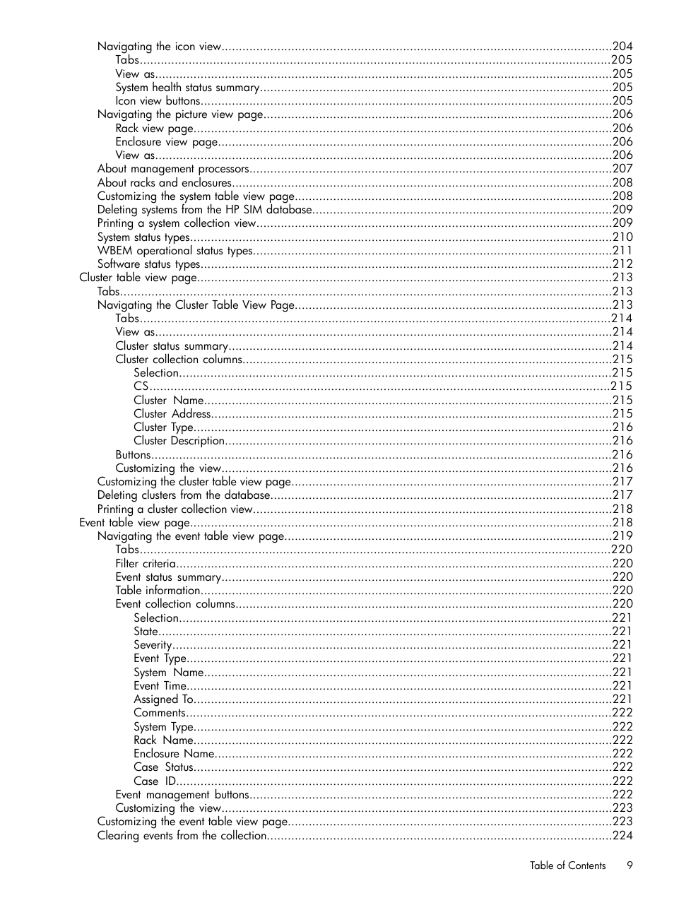 HP Systems Insight Manager User Manual | Page 9 / 679