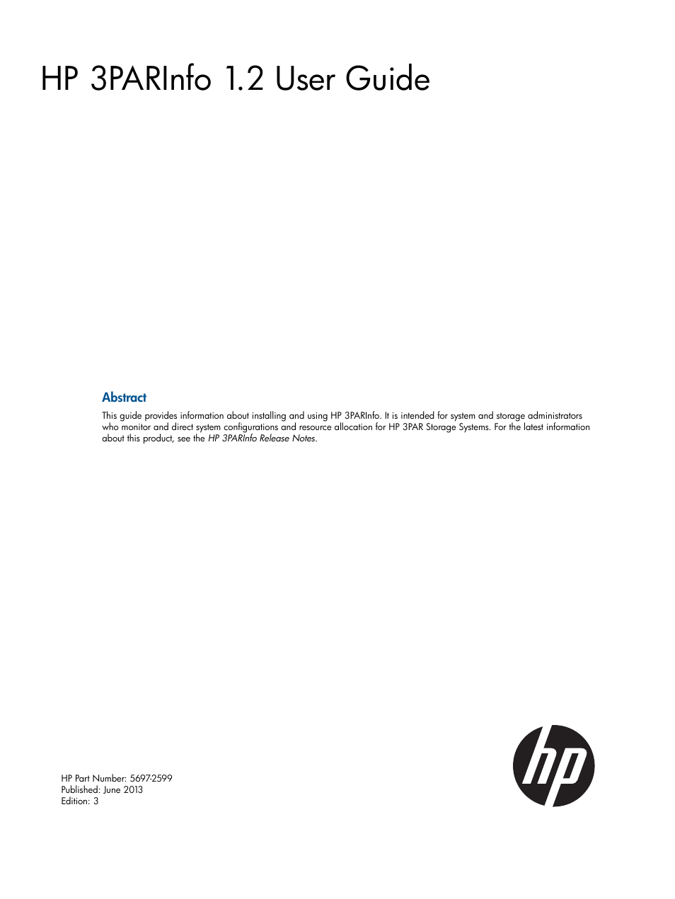 HP 3PAR System Reporter Software Licenses User Manual | 18 pages