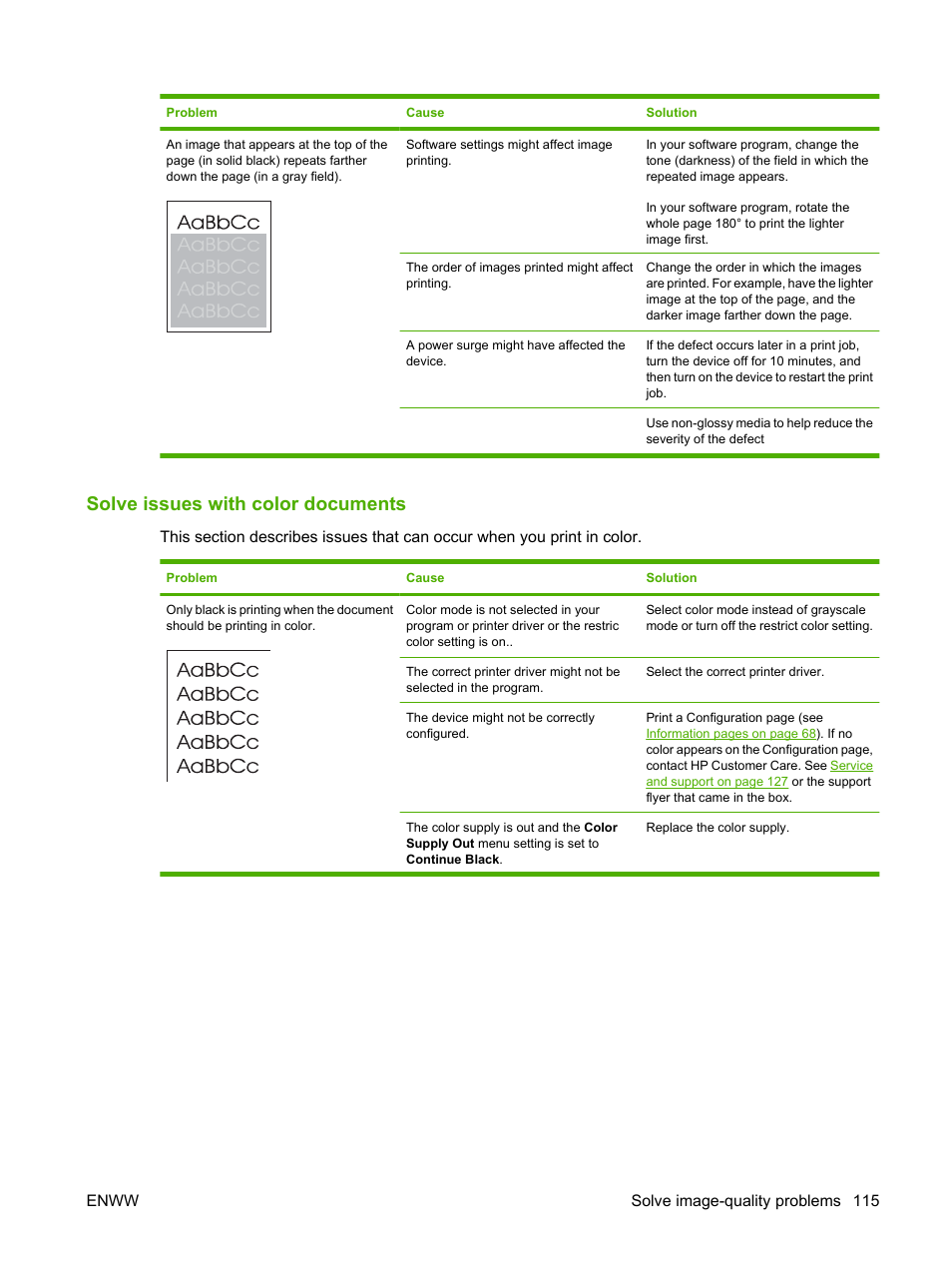Solve issues with color documents, Enww solve image-quality problems 115 | HP Color LaserJet CP2025 Printer series User Manual | Page 125 / 166