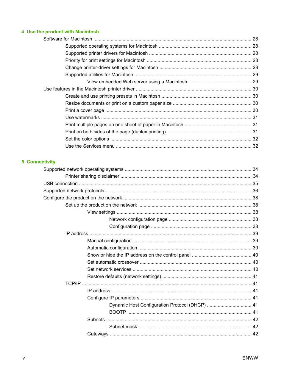 HP Color LaserJet CP2025 Printer series User Manual | Page 6 / 166