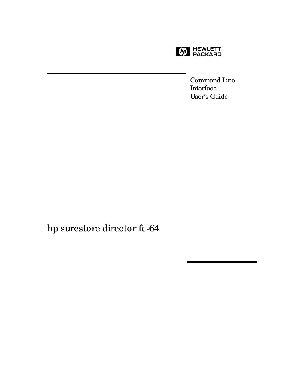 HP Surestore 64 Director Switch User Manual | 150 pages