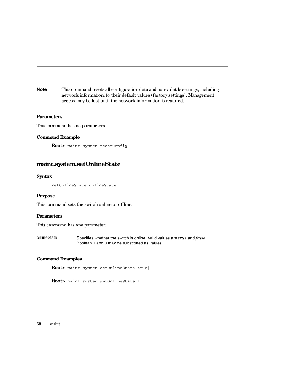 Maint.system.setonlinestate | HP Surestore 64 Director Switch User Manual | Page 80 / 150