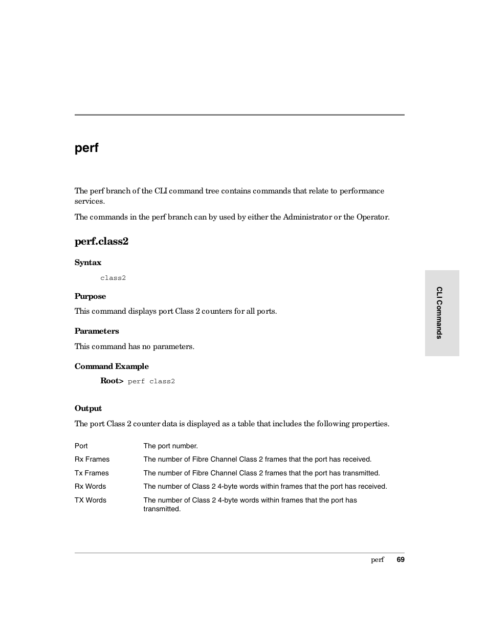 Perf, Perf.class2 | HP Surestore 64 Director Switch User Manual | Page 81 / 150