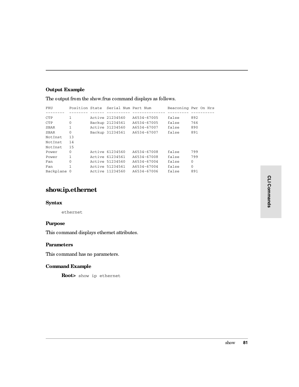 Show.ip.ethernet | HP Surestore 64 Director Switch User Manual | Page 93 / 150