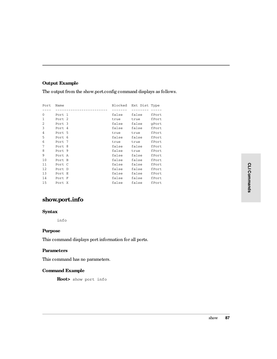 Show.port.info | HP Surestore 64 Director Switch User Manual | Page 99 / 150