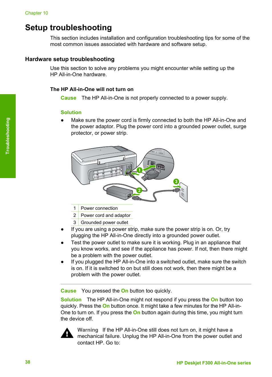 Setup troubleshooting, Hardware setup troubleshooting | HP Deskjet F375 All-in-One Printer User Manual | Page 41 / 69