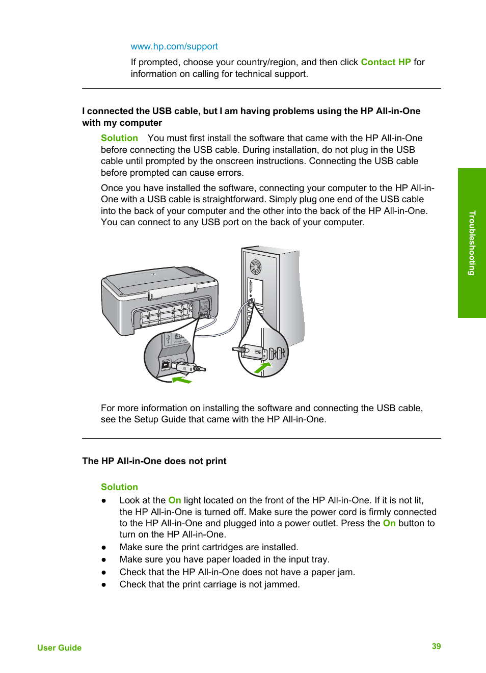 HP Deskjet F375 All-in-One Printer User Manual | Page 42 / 69