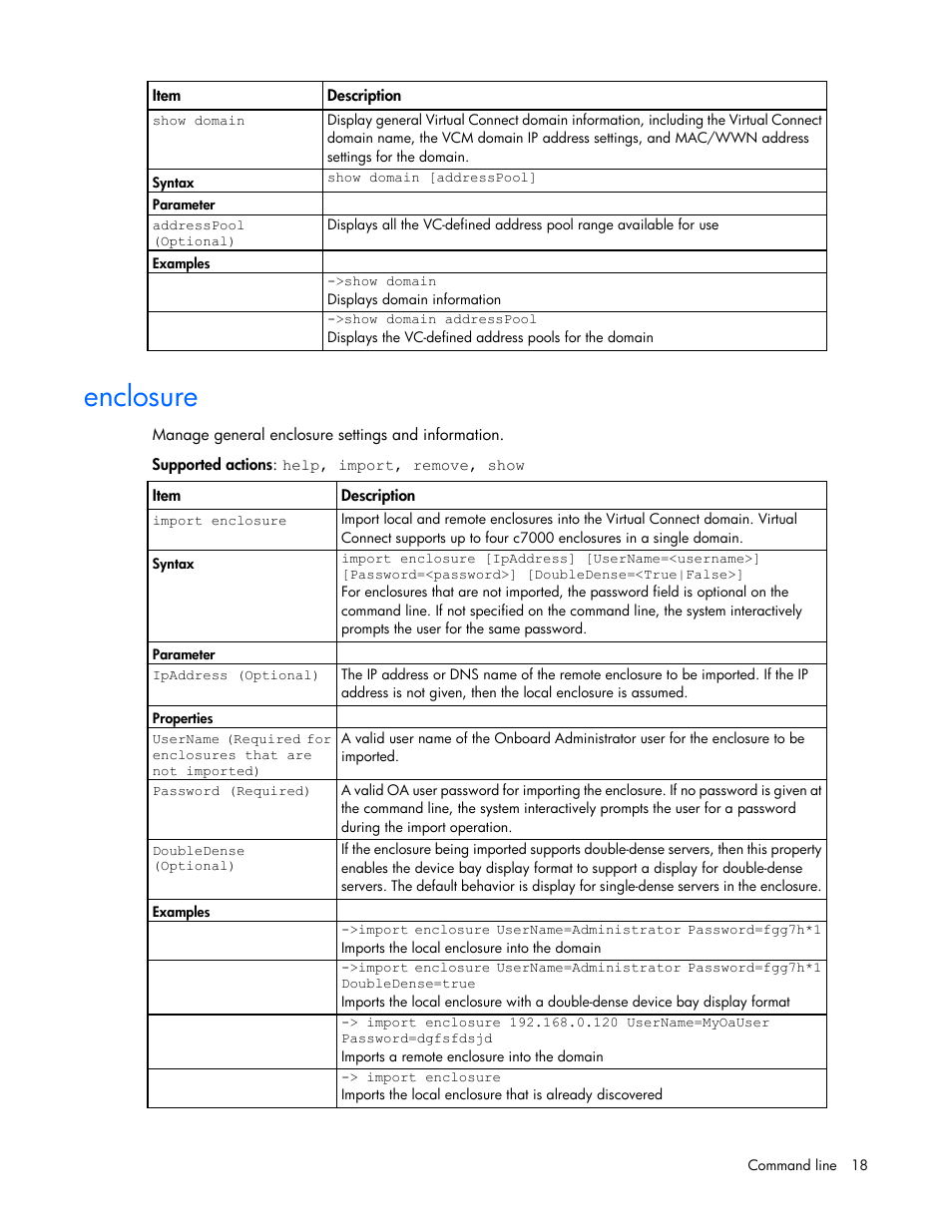 Enclosure | HP Virtual Connect Flex-10 10Gb Ethernet Module for c-Class BladeSystem User Manual | Page 18 / 106