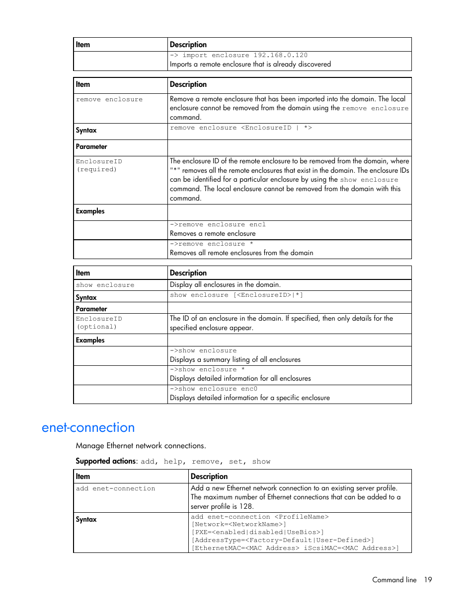 Enet-connection | HP Virtual Connect Flex-10 10Gb Ethernet Module for c-Class BladeSystem User Manual | Page 19 / 106