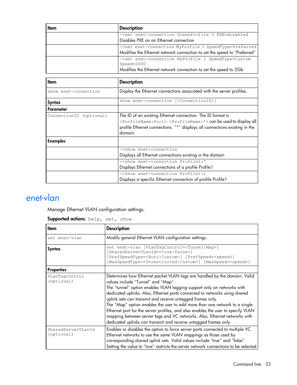 Enet-vlan | HP Virtual Connect Flex-10 10Gb Ethernet Module for c-Class BladeSystem User Manual | Page 22 / 106