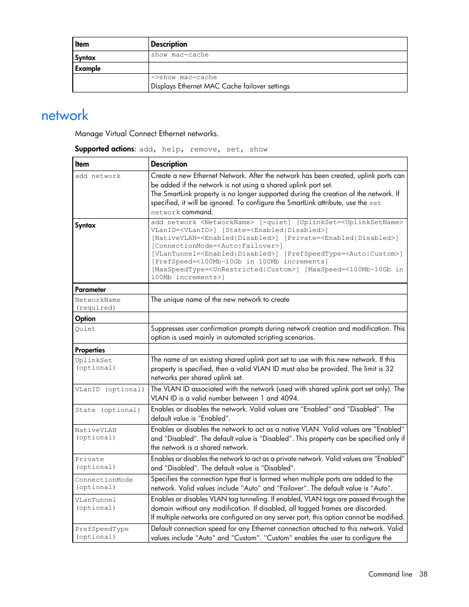 Network | HP Virtual Connect Flex-10 10Gb Ethernet Module for c-Class BladeSystem User Manual | Page 38 / 106