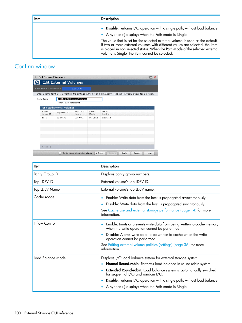 Confirm window | HP XP P9500 Storage User Manual | Page 100 / 122