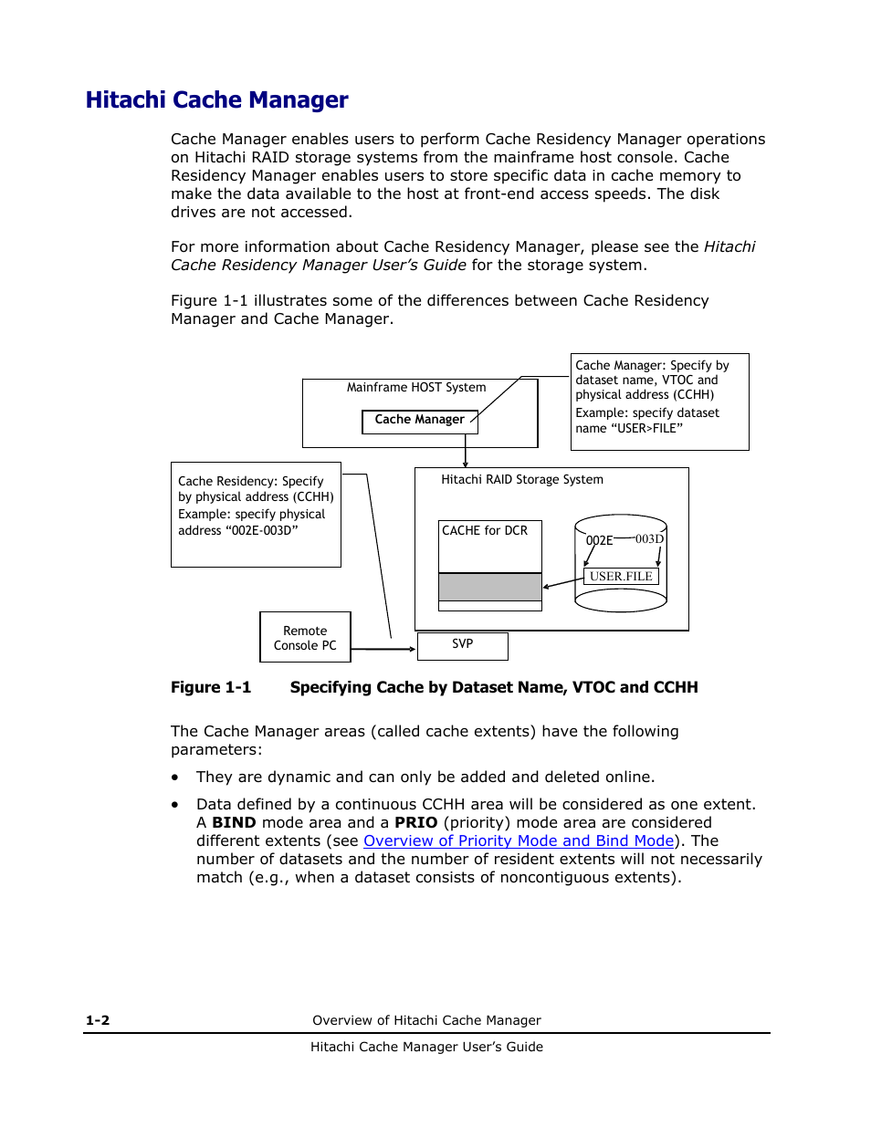 Hitachi cache manager | HP XP Array Manager Software User Manual | Page 12 / 72