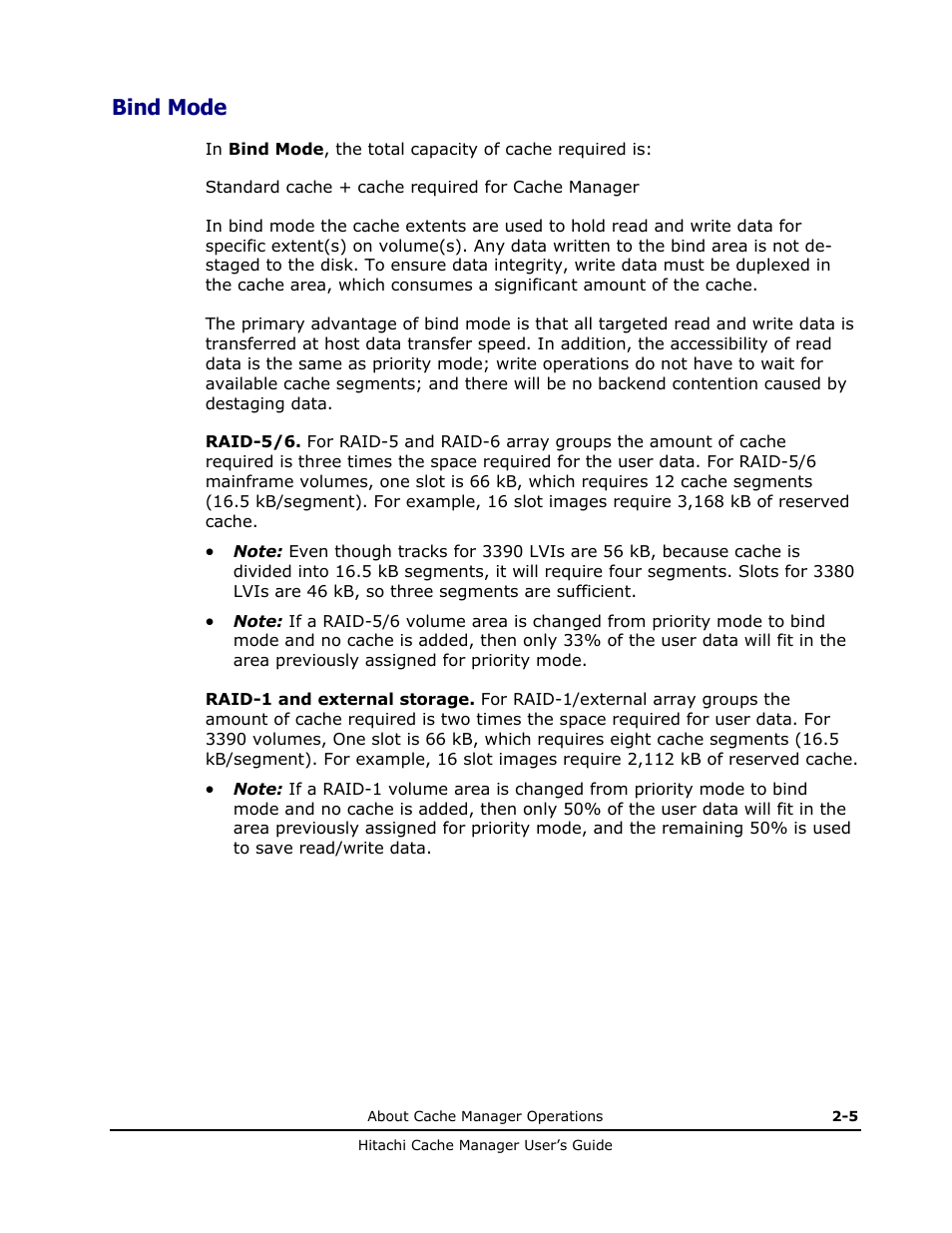 Bind mode | HP XP Array Manager Software User Manual | Page 19 / 72