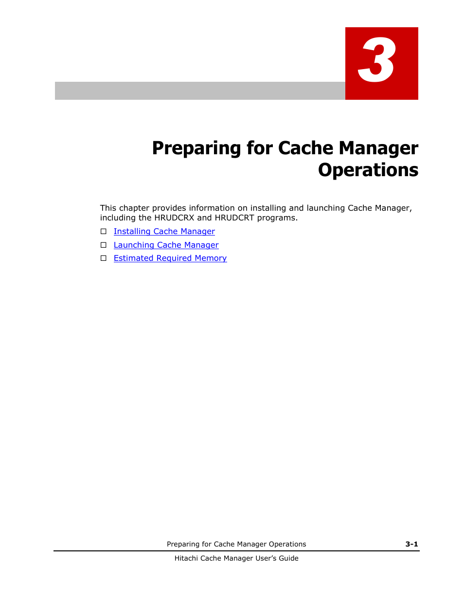 Preparing for cache manager operations | HP XP Array Manager Software User Manual | Page 21 / 72