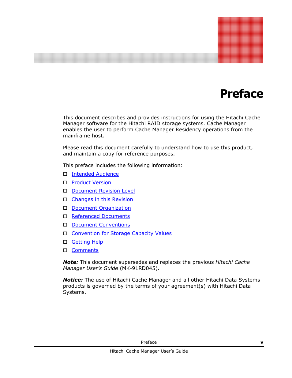 Preface | HP XP Array Manager Software User Manual | Page 5 / 72
