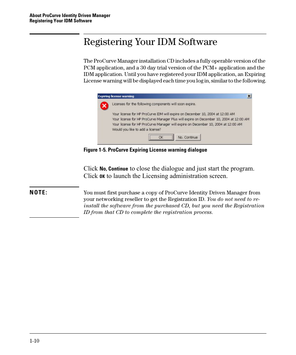 Registering your idm software | HP Identity Driven Manager Software Series User Manual | Page 16 / 88