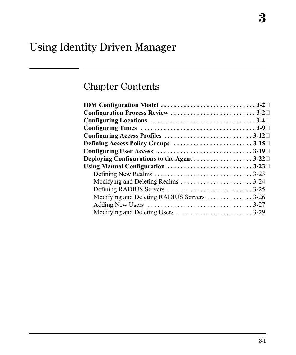 Chapter 3. using identity driven manager, Chapter contents, Using identity driven manager | HP Identity Driven Manager Software Series User Manual | Page 39 / 88