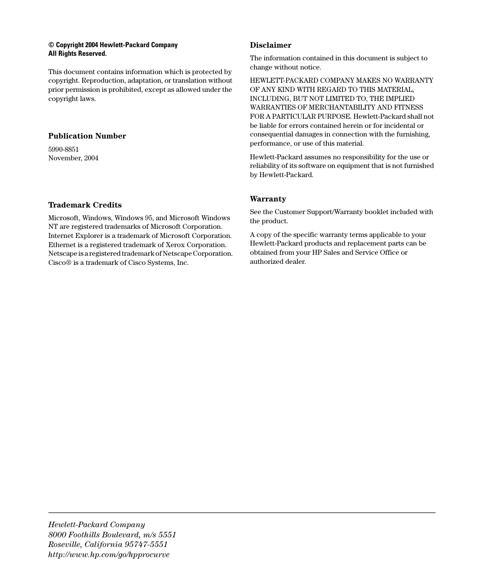 Copyright | HP Identity Driven Manager Software Series User Manual | Page 4 / 88