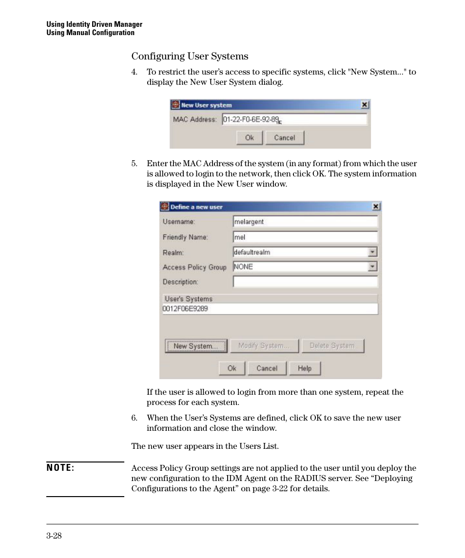 Configuring user systems | HP Identity Driven Manager Software Series User Manual | Page 66 / 88