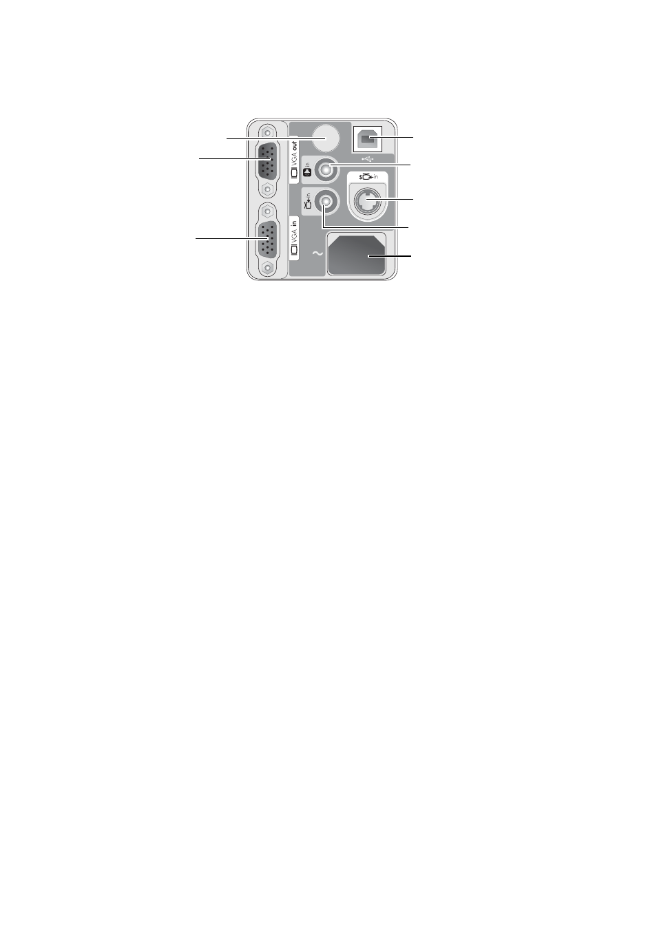 Connector panel | HP vp6210 Digital Projector User Manual | Page 10 / 41